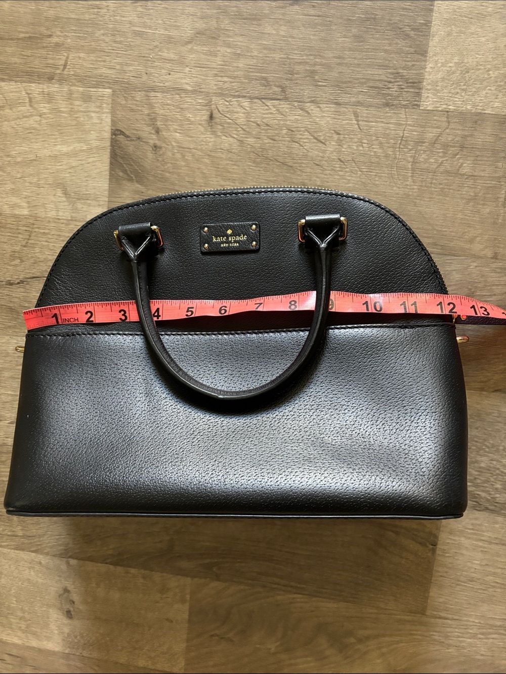 kate spade Black Leather Dome Satchel with Gold Hardware - Picture 2 of 5
